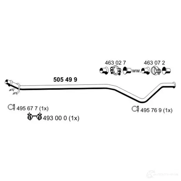 Выхлопная труба глушителя ERNST 505499 301299 4007463505499 BNT8E Q
