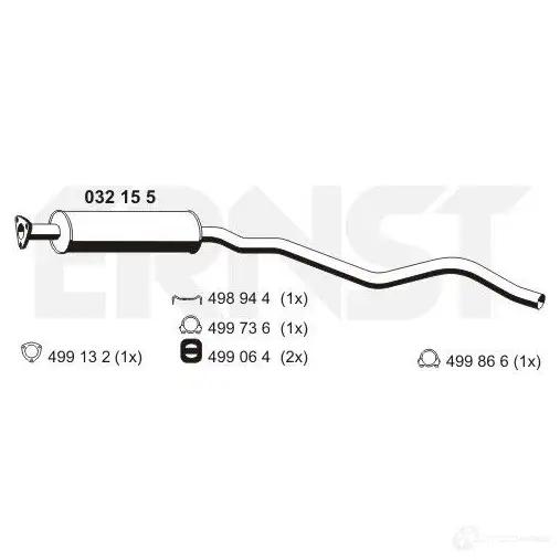 Передний глушитель ERNST 032155 294443 4007463032155 BM VUT2 изображение 0