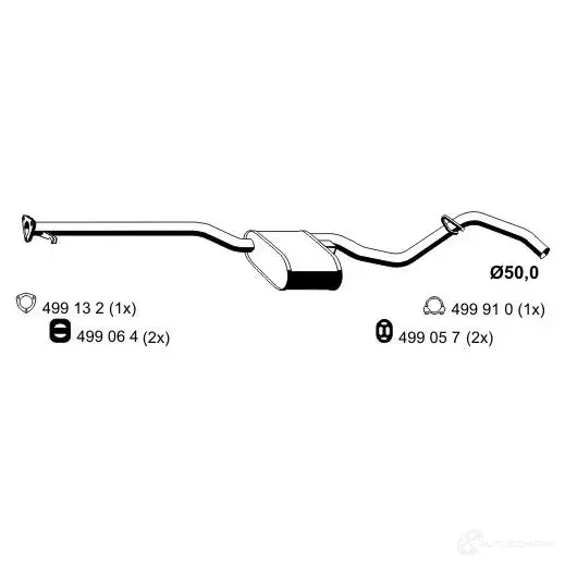 Передний глушитель ERNST 294447 4007463033022 U76 3A7E 033022 изображение 0