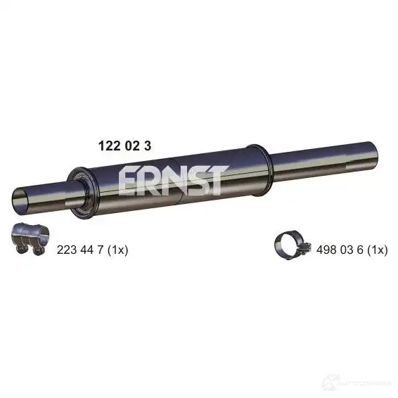 Передний глушитель ERNST 298253 2IRE 9 4007463122023 122023