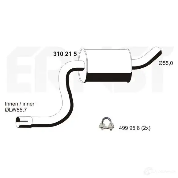 Резонатор ERNST 310215 4007463310215 V9 MYL 299632
