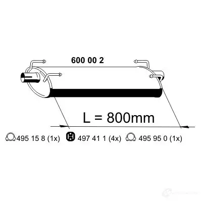 Резонатор ERNST 4007463600002 600002 301545 R74N O3