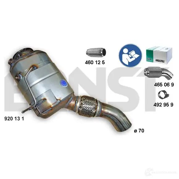 Сажевый фильтр ERNST 920131 1424682525 UNT G32T 4007463920131