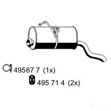 Задний глушитель ERNST 4007463500265 500265 301228 H25B6 YI