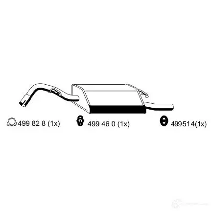 Задний глушитель ERNST I52VY UG 4007463342193 342193 299979 изображение 0