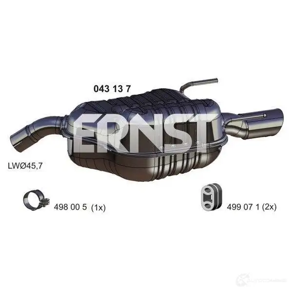 Задний глушитель ERNST A3 BWBC 043137 295013 4007463043137