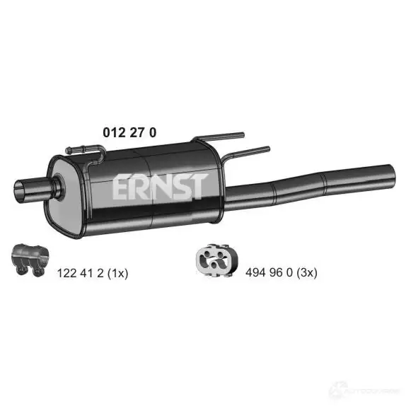 Задний глушитель ERNST 012270 9 GD8G 4007463012270 293679 изображение 0