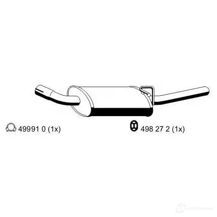 Задний глушитель ERNST 299677 PMDTA J 312233 4007463312233 изображение 0