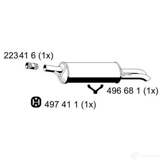 Задний глушитель ERNST 7 X3F9 299159 4007463204149 204149