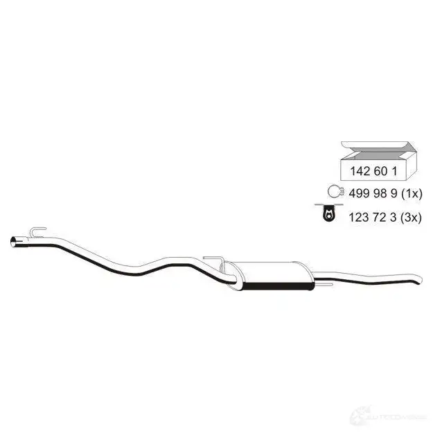 Задний глушитель ERNST 4007463142106 E G2B8 298450 142106