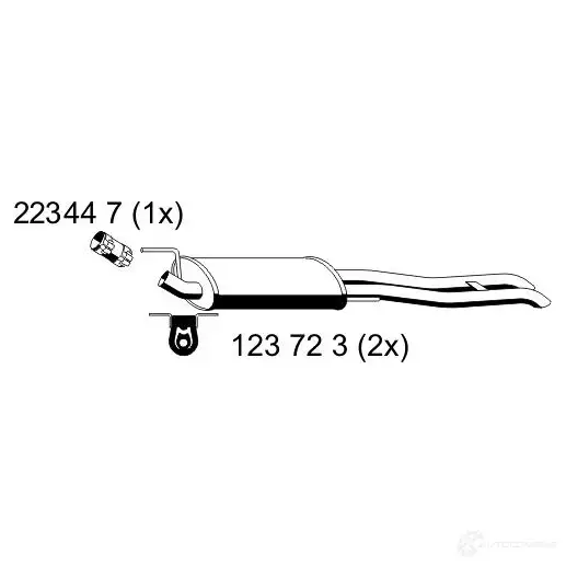 Задний глушитель ERNST 4007463142175 142175 298456 UGC TBZX