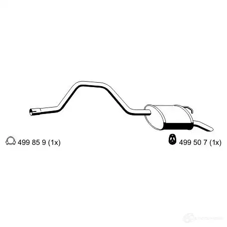 Задний глушитель ERNST 299989 4007463343022 343022 I ZMQ7