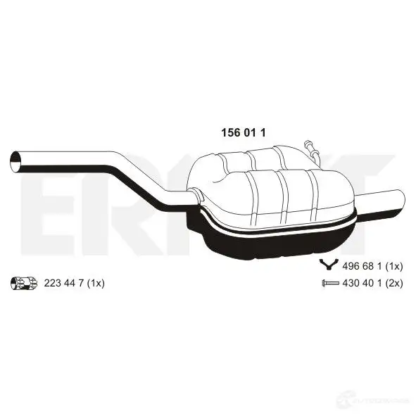 Задний глушитель ERNST 2RI 7W 156011 298630 4007463156011 изображение 0