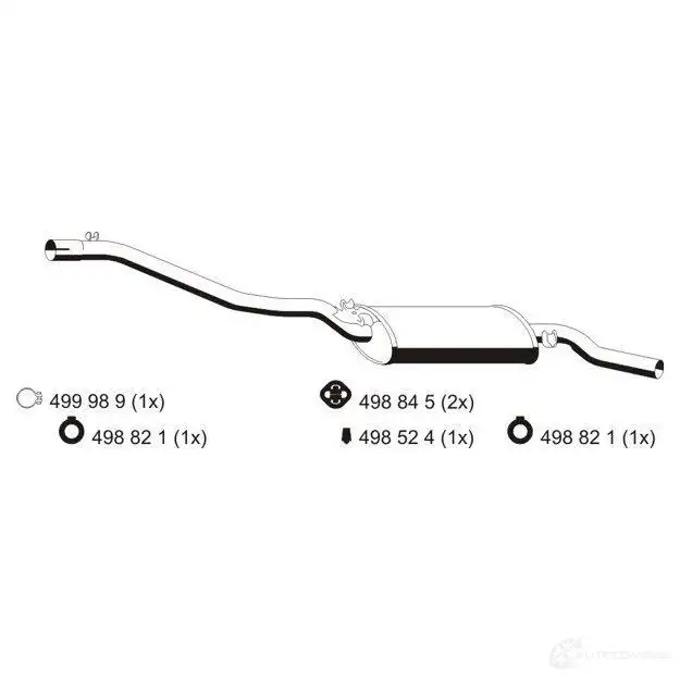 Задний глушитель ERNST 4007463122016 298252 122016 D9 UU54