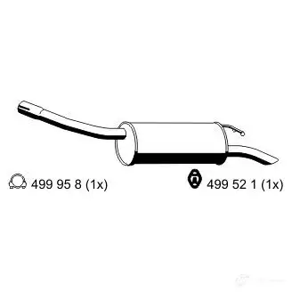 Задний глушитель ERNST 4007463333061 S IGZQ 299871 333061 изображение 0