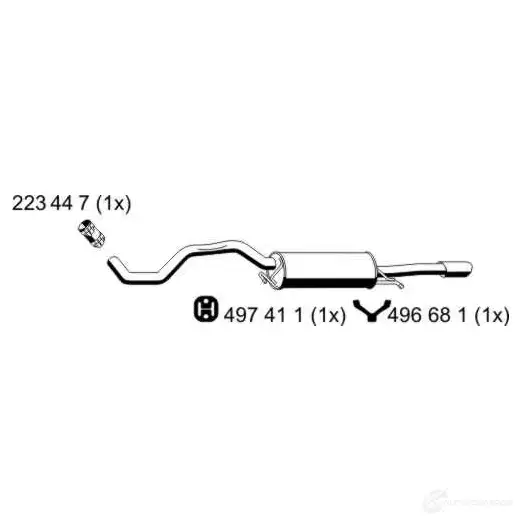 Задний глушитель ERNST 243032 299365 J QEZB7G 4007463243032 изображение 0