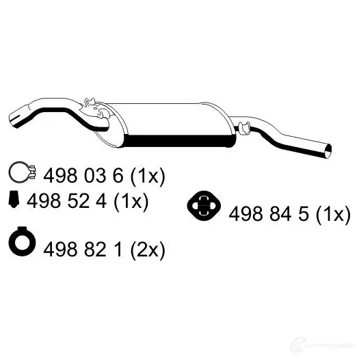 Задний глушитель ERNST 298331 4007463132190 L8ZX M0 132190 изображение 0