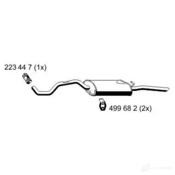 Задний глушитель ERNST AH NFR 301562 4007463640053 640053