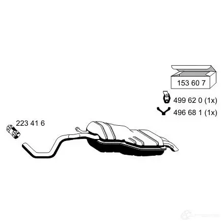 Задний глушитель ERNST 9M9JV8 2 299128 4007463202060 202060