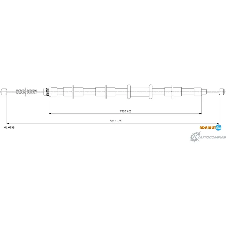 Трос ручника ADRIAUTO 01.0233 1436981418 AO 2NQGY изображение 0