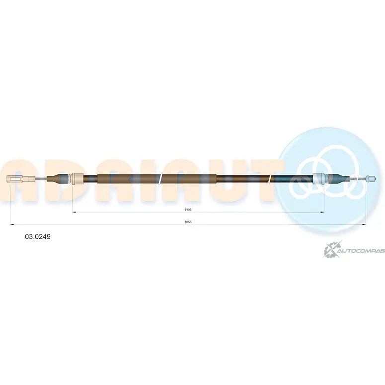 Трос ручника ADRIAUTO 03.0249 1436981513 I96 N7Y изображение 0