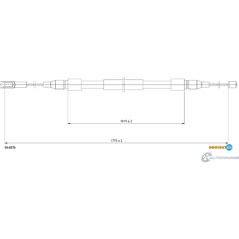 Трос ручника ADRIAUTO DOY 8DSL 03.0276 1436981511 изображение 0