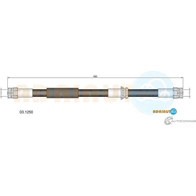 Тормозной шланг ADRIAUTO 1436978057 03.1250 OHX VF изображение 0