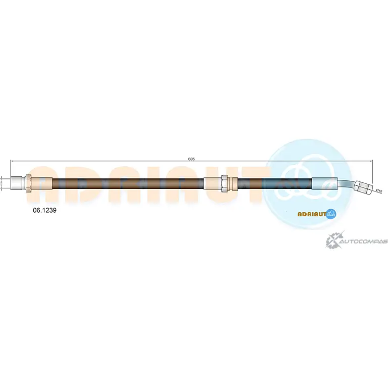 Тормозной шланг ADRIAUTO 1436978228 IC NCI 06.1239 изображение 0