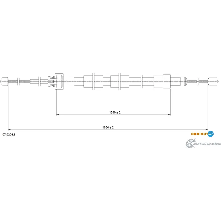 Трос ручника ADRIAUTO 1436981708 07.0204.1 9 OQCG изображение 0