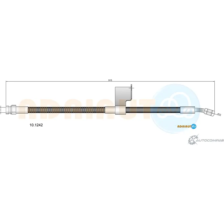 Тормозной шланг ADRIAUTO 1EG7B 7 1436978706 10.1242 изображение 0