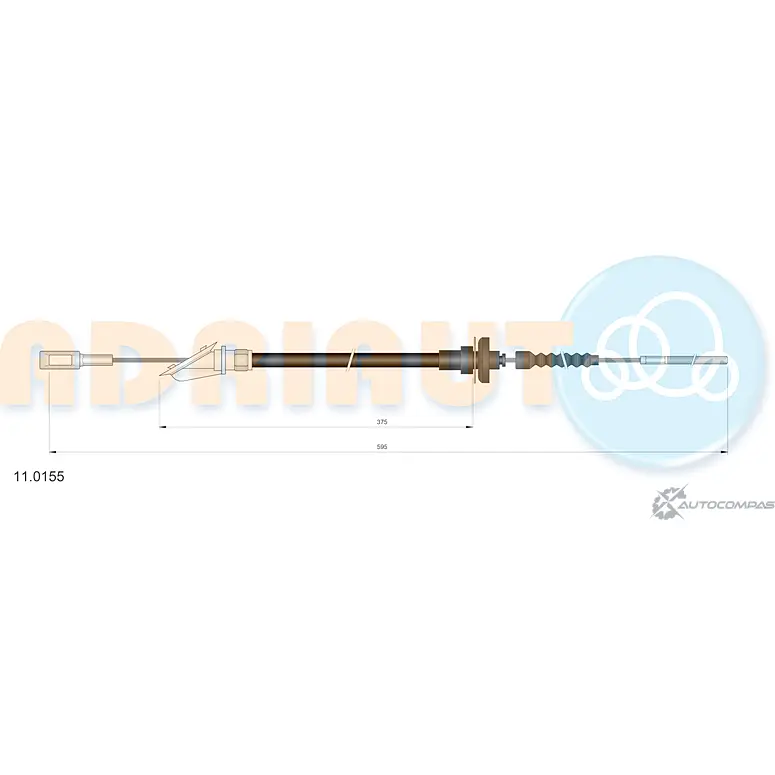 Трос сцепления ADRIAUTO 7AMV 1 1436980602 11.0155 изображение 0
