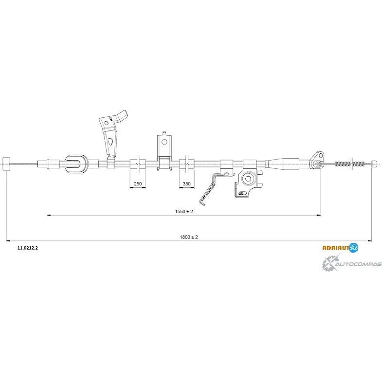 Трос ручника ADRIAUTO 1436981943 UAOH R3 11.0212.2