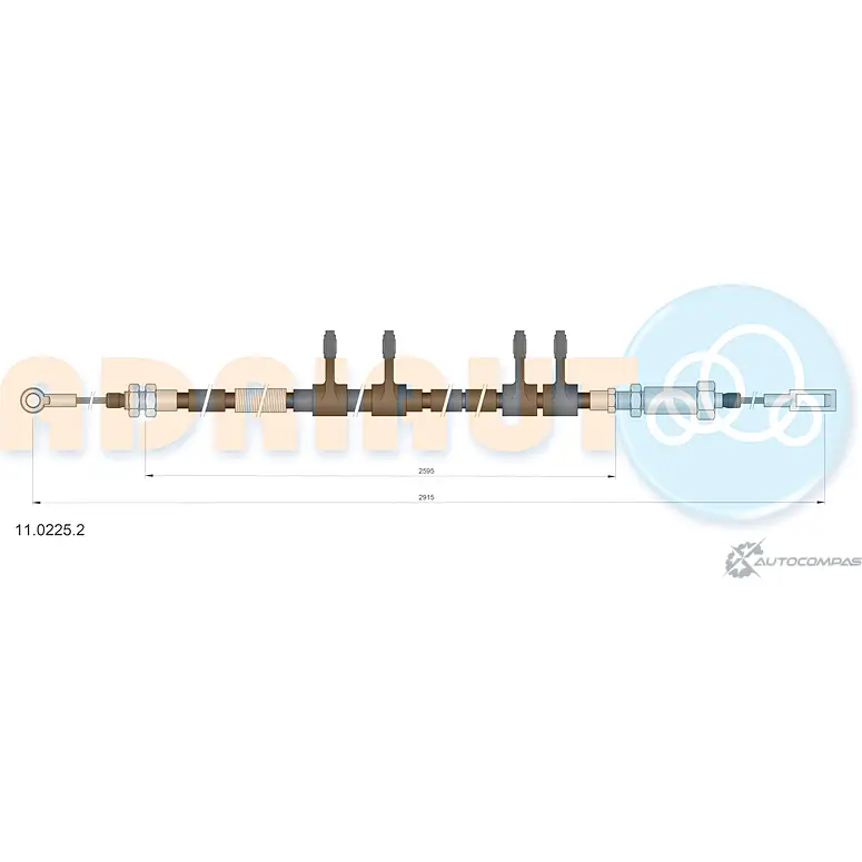 Трос ручника ADRIAUTO 1436981668 9 J38I 11.0225.2 изображение 0