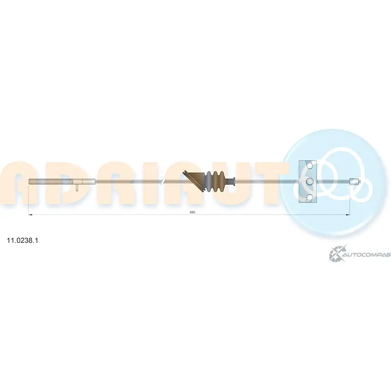 Трос ручника ADRIAUTO 11.0238.1 1436981894 J4B 9U