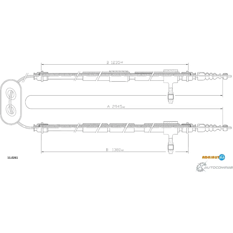 Трос ручника ADRIAUTO 11.0261 L8Q P2E9 1436981404