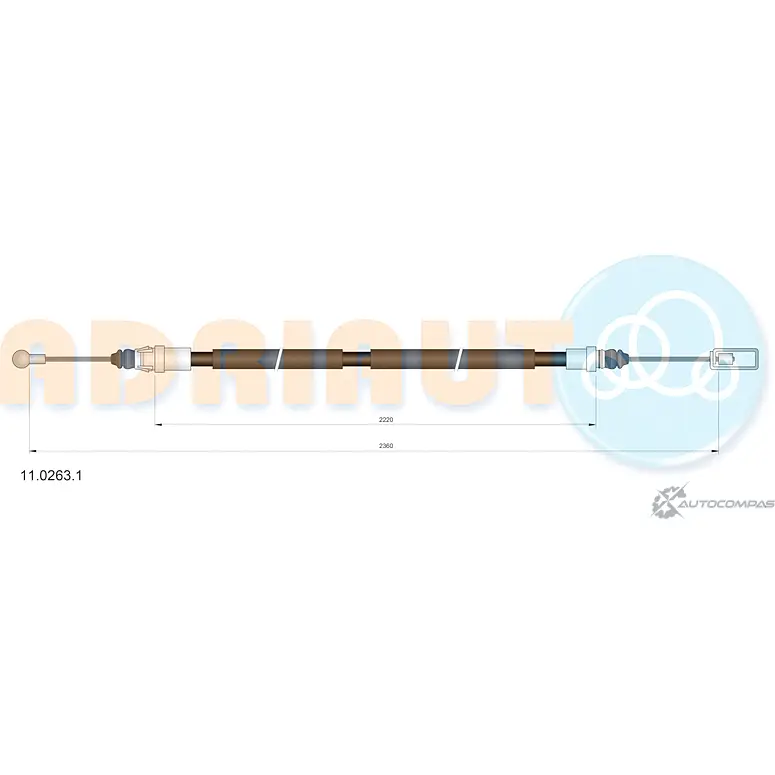 Трос ручника ADRIAUTO 1436981636 9O 3SY 11.0263.1 изображение 0