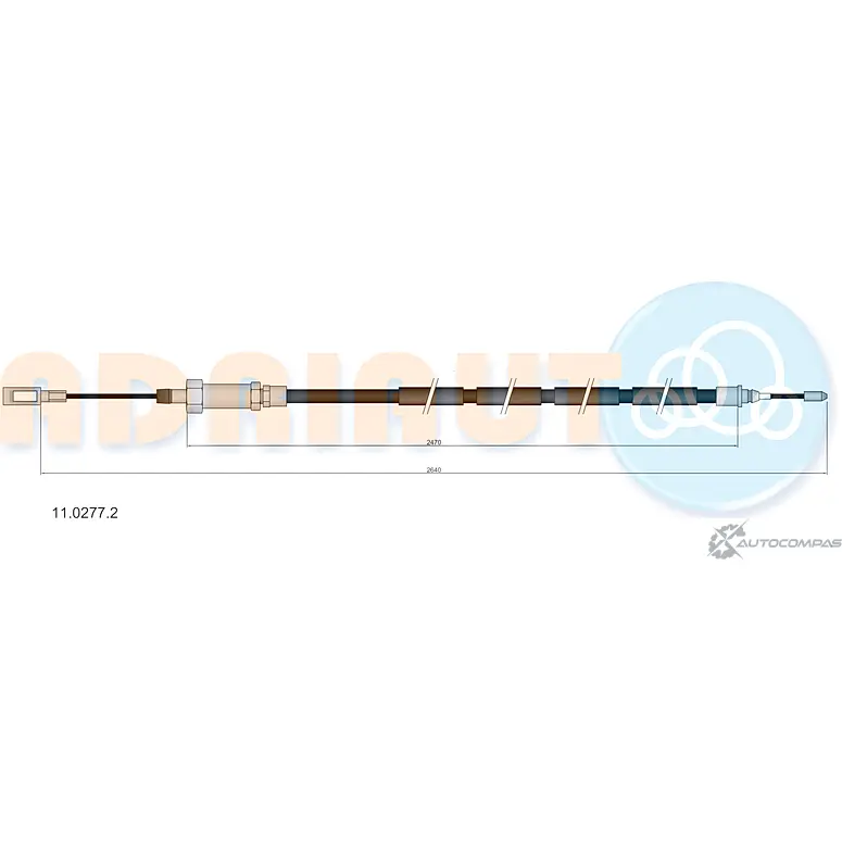 Трос ручника ADRIAUTO 11.0277.2 SN8B7 Z 1436981860