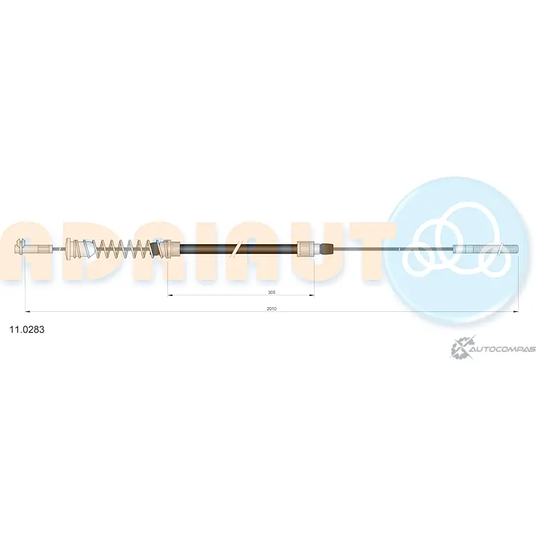 Трос ручника ADRIAUTO 2T H0EO 1436981965 11.0283 изображение 0