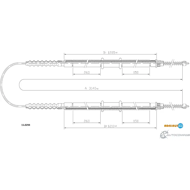 Трос ручника ADRIAUTO 11.0294 22S5 F 1436981867 изображение 0