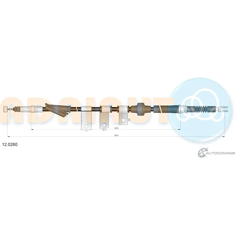 Трос ручника ADRIAUTO 12.0260 1PK AN 1436982286 изображение 0