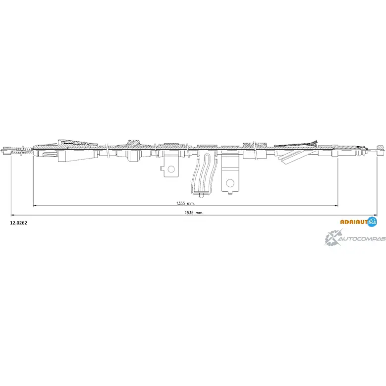 Трос ручника ADRIAUTO 1436982291 7 9O80 12.0262 изображение 0
