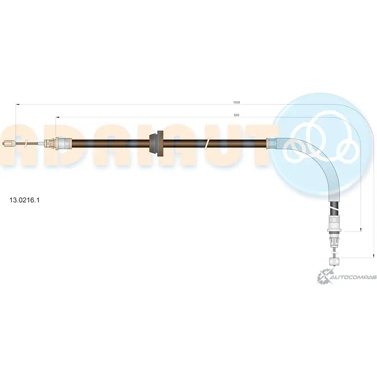 Трос ручника ADRIAUTO 1436982172 DO2K 3JG 13.0216.1 изображение 0