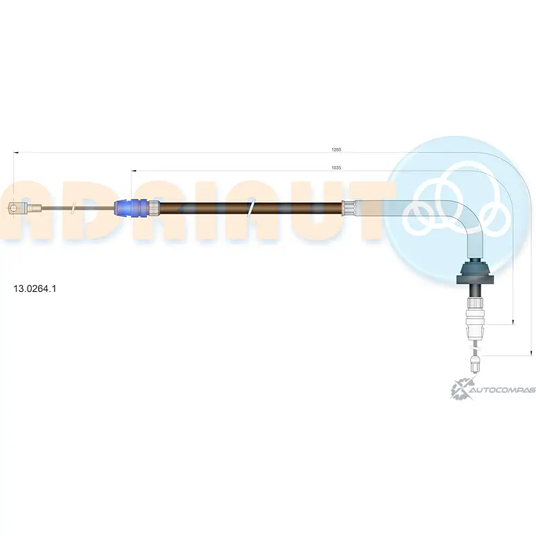 Трос ручника ADRIAUTO 1436982183 13.0264.1 903GM 7F изображение 0