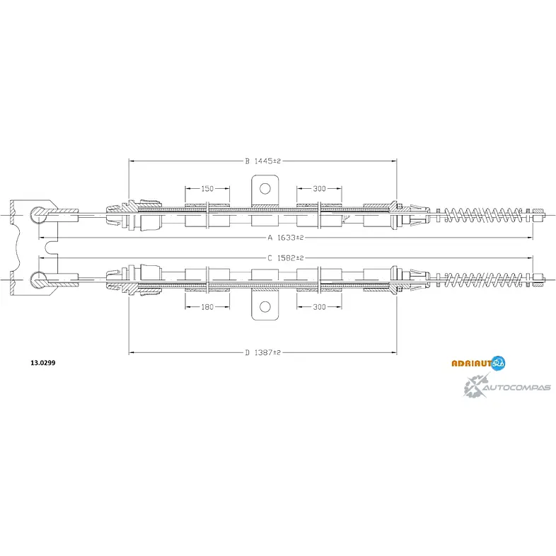 Трос ручника ADRIAUTO 13.0299 1436982070 I M5OH