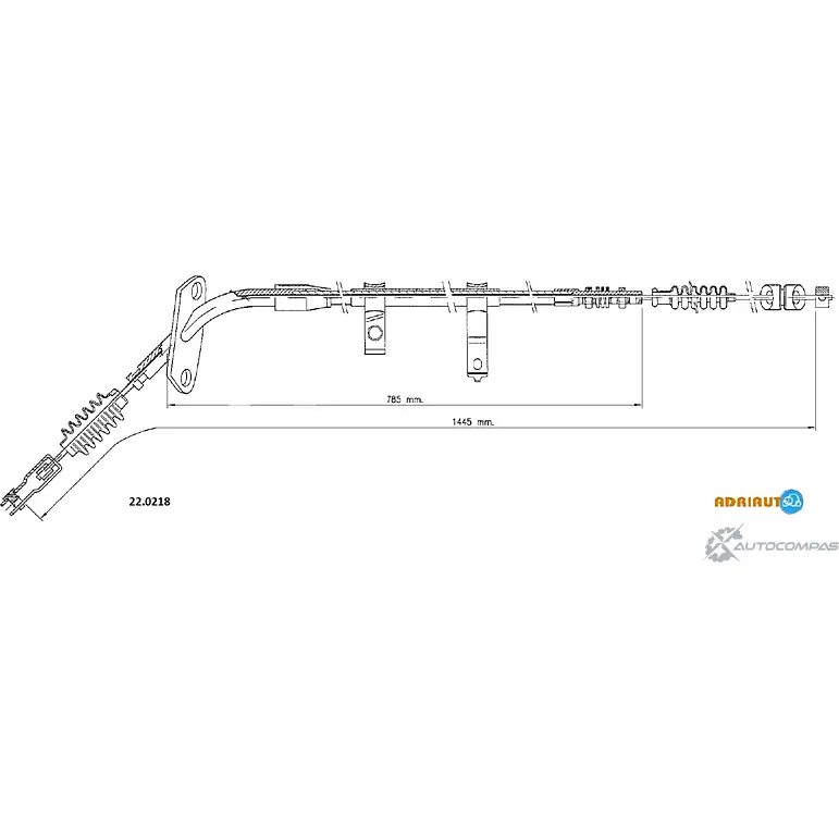 Трос ручника ADRIAUTO T EK606O 1436982634 22.0218 изображение 0