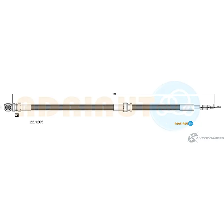 Тормозной шланг ADRIAUTO 22.1205 1436978984 0R FZ7I изображение 0