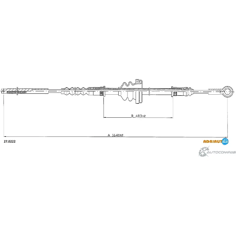 Трос ручника ADRIAUTO 1436982810 27.0222 50ZR UA5