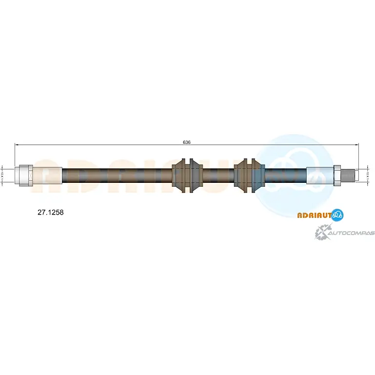Тормозной шланг ADRIAUTO 2YAS RF 27.1258 1436979064