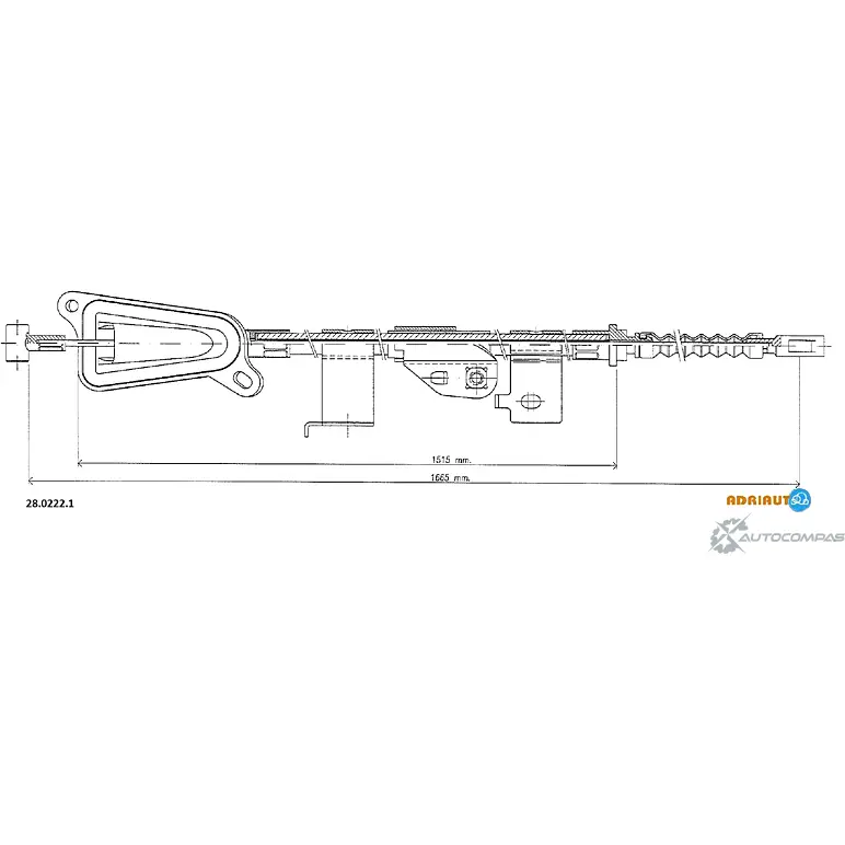 Трос ручника ADRIAUTO 28.0222.1 S OL1J 1436982966