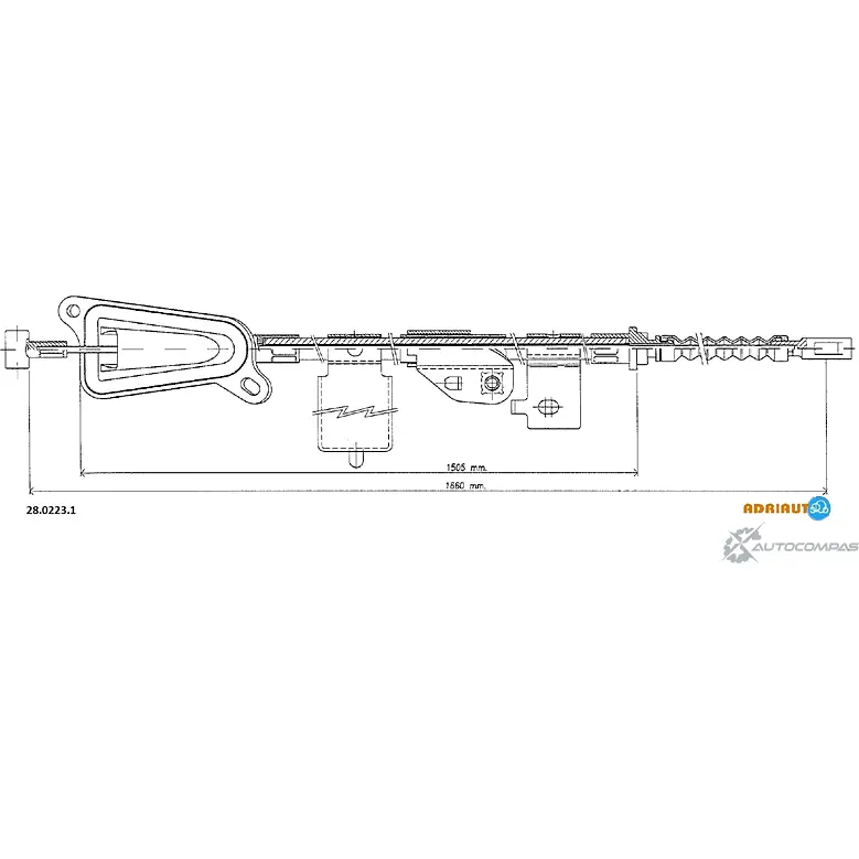 Трос ручника ADRIAUTO V RCYT8 28.0223.1 1436982967
